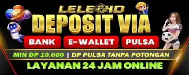 Banner lele4D deposit via bank, e-wallet, pulsa